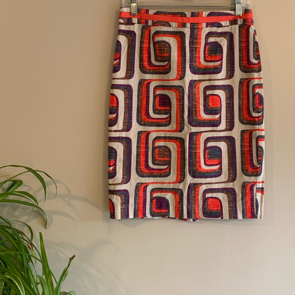 Boden Op Art Pencil Mini Skirt size 6 midcentury